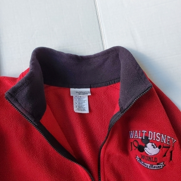 Walt Disney World Mens Jacket Size M  Mickey Mouse 1971 Fleece Full Zip - Picture 8 of 10